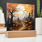 Eerie Mansion Estate: Acrylic Plaque Halloween Decor