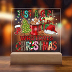 Just A Girl That Likes Christmas Lighted Acrylic Plaque Holiday Decor