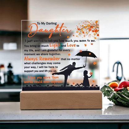 Daughter - Grateful for Every Moment We Share Together - Acrylic Plaque - Mallard Moon Gift Shop