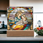 A Mother's Love" LED Acrylic Plaque – A Heartwarming Gift for Mother's Day, Baby Showers, or New Baby Arrival
