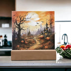 Eerie Mansion Estate: Acrylic Plaque Halloween Decor