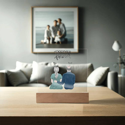 Custom Anniversary Acrylic Plaque Together Forever - Mallard Moon Gift Shop
