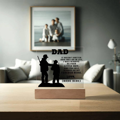 Hunter Father and Son Personalized Acrylic Plaque - Mallard Moon Gift Shop