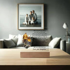 Personalized Firefighter Dad & Daughter Acrylic Plaque – Custom Poem Gift with Name – Heartfelt Father–Daughter Keepsake for Birthdays, Christmas, Father’s Day