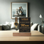 World's Greatest Mom Certificate LED Acrylic Plaque – Personalized Best Mom Award 2025 Mother's Day Gift