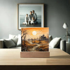 Ghost Manor: Acrylic Halloween Plaque Haunted House Table-top Lighted Decoration