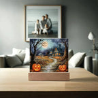 Mystic Mansion: The Perfect Acrylic Plaque Decor for All Hallow's Eve
