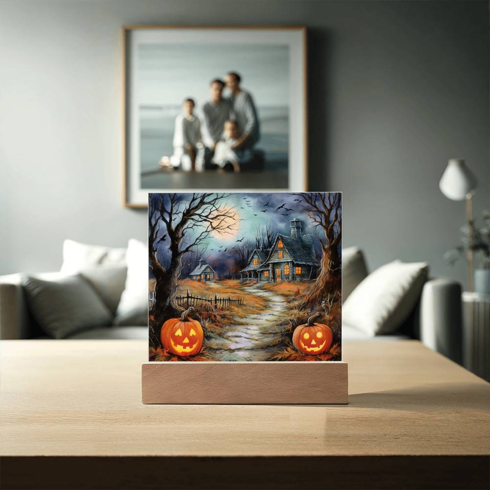 Mystic Mansion: The Perfect Acrylic Plaque Decor for All Hallow's Eve - Mallard Moon Gift Shop