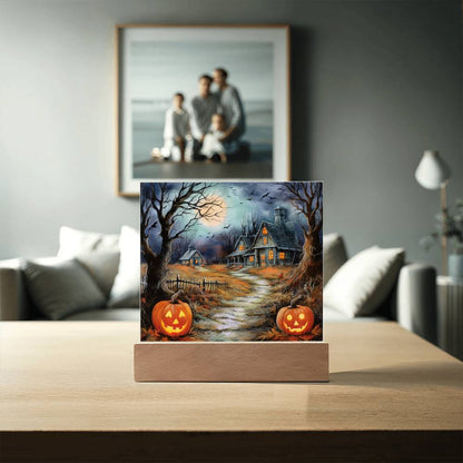 Mystic Mansion: The Perfect Acrylic Plaque Decor for All Hallow's Eve - Mallard Moon Gift Shop