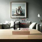 Soulmate - Every Beat of My Heart Acrylic Plaque with Lighted LED Wooden Base