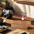 To My Soulmate Acrylic Plaque – Gnome Couple LED Light Gift | Romantic “I Found a Love” Christmas Keepsake