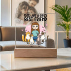 Cats are a Girl's Bet Friend Personalized Acrylic Plaque