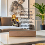 Personalized Firefighter Dad & Daughter Acrylic Plaque – Custom Poem Gift with Name – Heartfelt Father–Daughter Keepsake for Birthdays, Christmas, Father’s Day
