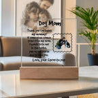 Funny Dog Mom Custom Photo Upload Acrylic Plaque