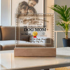 Dog Mom Certificate of Achievement Lighted Acrylic Plaque for Dog Lovers