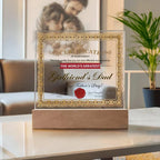 World’s Greatest Girlfriend’s Dad Certificate Acrylic LED Plaque – Funny & Respectful Father’s Day Gift from Daughter’s Boyfriend