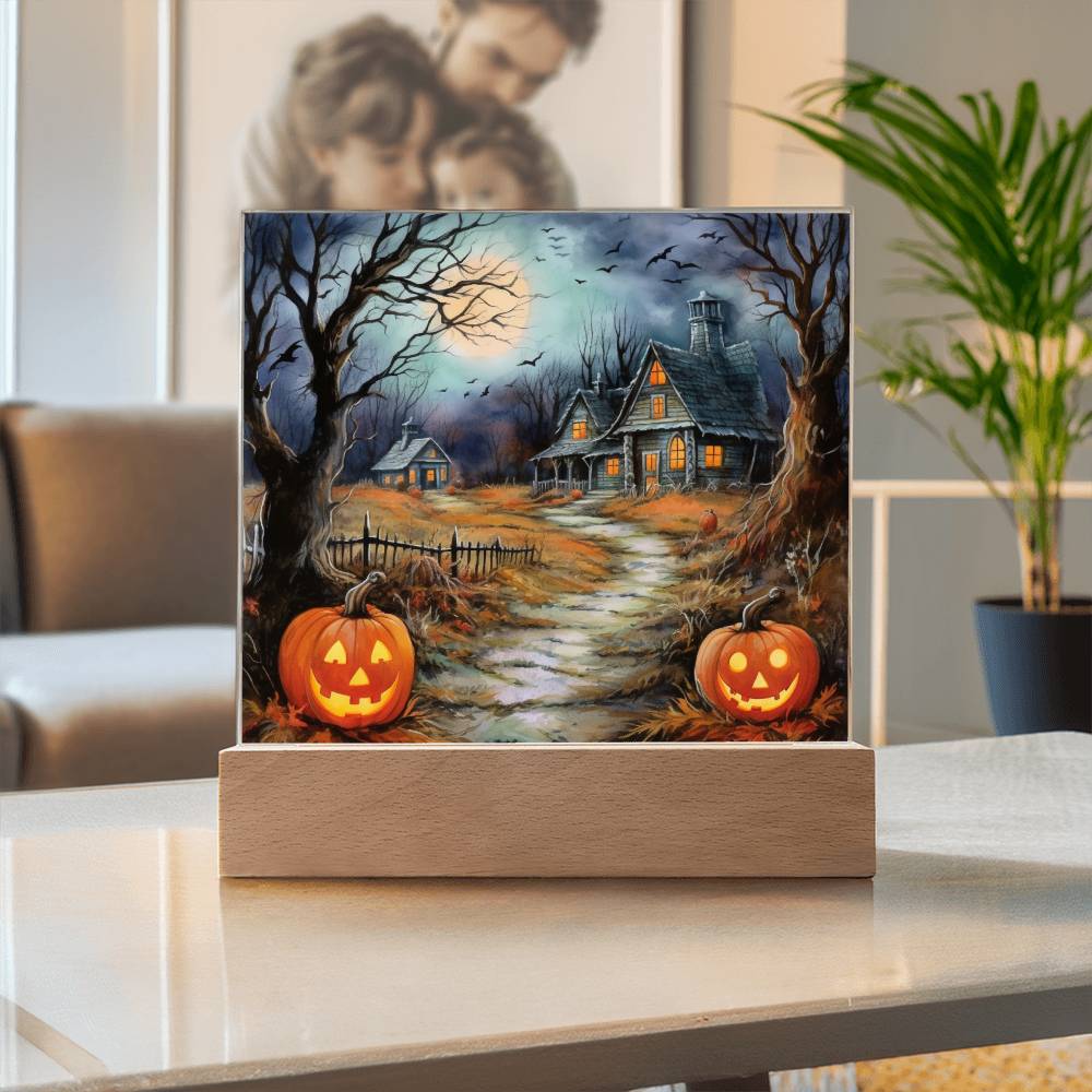 Mystic Mansion: The Perfect Acrylic Plaque Decor for All Hallow's Eve - Mallard Moon Gift Shop