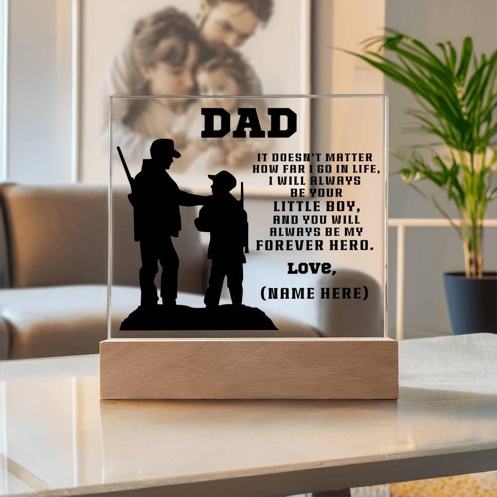 Hunter Father and Son Personalized Acrylic Plaque - Mallard Moon Gift Shop