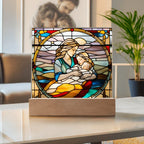 A Mother's Love" LED Acrylic Plaque – A Heartwarming Gift for Mother's Day, Baby Showers, or New Baby Arrival