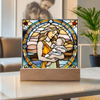 Guided by Love Stained Glass-Style LED Acrylic Plaque – A Beautiful Mother's Day or New Mom Baby Shower Gift