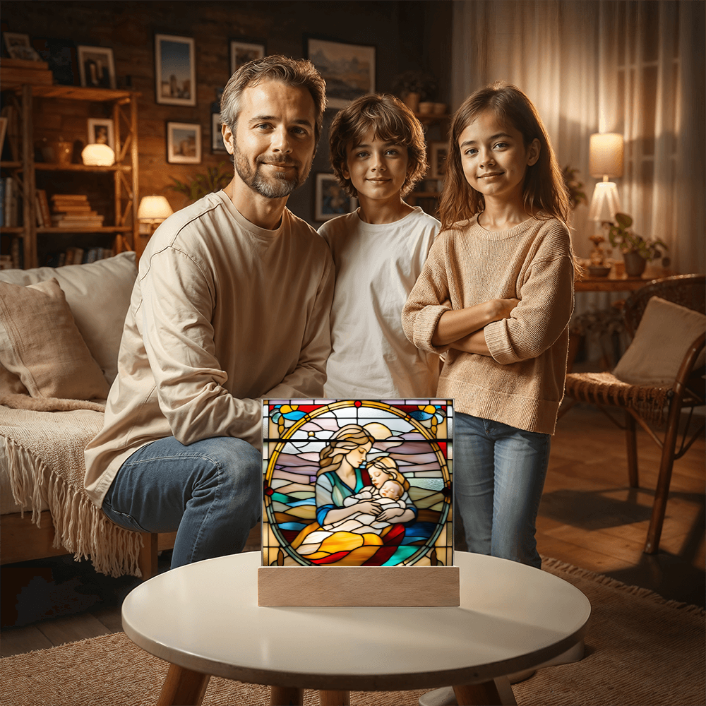 A Mother's Love" LED Acrylic Plaque – A Heartwarming Gift for Mother's Day, Baby Showers, or New Baby Arrival - Mallard Moon Gift Shop