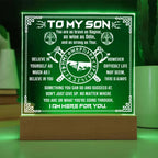 Gift for Son You are as Brave as Ragnar Inspirational Acrylic Plaque
