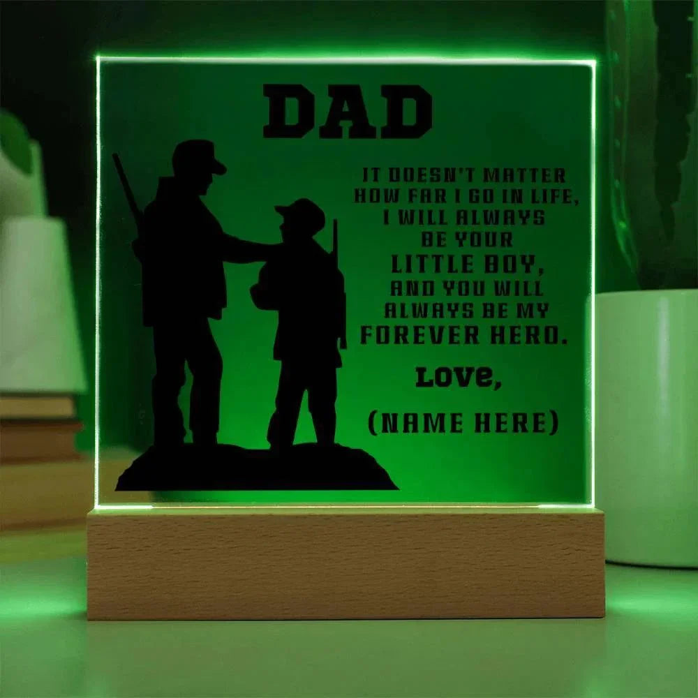 Hunter Father and Son Personalized Acrylic Plaque