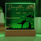 Daughter - Grateful for Every Moment We Share Together - Acrylic Plaque