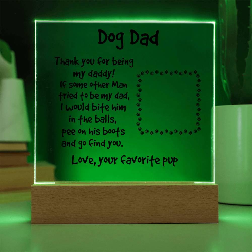Gift for Dog Dad Custom Photo Upload Acrylic Plaque - Mallard Moon Gift Shop