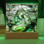 A Mother's Love" LED Acrylic Plaque – A Heartwarming Gift for Mother's Day, Baby Showers, or New Baby Arrival