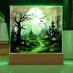 Eerie Mansion Estate: Acrylic Plaque Halloween Decor