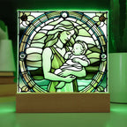 Guided by Love Stained Glass-Style LED Acrylic Plaque – A Beautiful Mother's Day or New Mom Baby Shower Gift