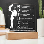 Mother Acrylic LED Plaque – A Word That Means the World to Me | Heartfelt Mother's Day Gift