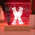 To My Soulmate Acrylic Plaque – Romantic Winter LED Light Gift | “Gave My Heart to You” Christmas or Valentine's Keepsake
