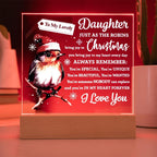 To My Lovely Daughter Robin Acrylic Plaque – Christmas LED Light Gift from Mom or Dad | Heartfelt Holiday Keepsake