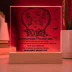 Soulmate Halloween - We Are Meant To Be - Acrylic Square Plaque with LED Wooden Base
