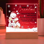 Grandma - Loved You My Whole Life Square Acrylic Plaque with Lighted LED Wooden Base