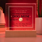 Dog Mom Certificate of Achievement Lighted Acrylic Plaque for Dog Lovers