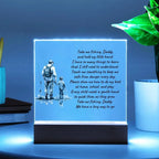 Father and Son Take me Fishing Daddy Personalized Acrylic Plaque