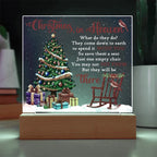 Christmas in Heaven Acrylic Plaque – Memorial LED Light Display | Comforting Holiday Remembrance Gift