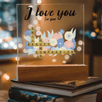 Personalized Crossword Puzzle Acrylic Plaque - Valentine's Day, Anniversary, Birthday Gift for Soulmates