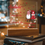 To My Soulmate Acrylic Plaque – Gnome Couple LED Light Gift | Romantic “I Found a Love” Christmas Keepsake