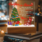 Christmas in Heaven Acrylic Plaque – Memorial LED Light Display | Comforting Holiday Remembrance Gift