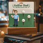 Golfer Dad Personalized Gift Plaque – Custom Golf Balls with Kids' Names – “The Best Dad by Par” Father's Day Gift from Children