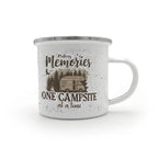 Making Memories One Campsite at a Time Enamel Camping Mug – RV Camper Coffee Cup for Travelers, Campers, Outdoor Adventurers & Road Trips