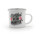 Certified Vein Hunter Camping Mug – Funny Phlebotomist Gift for Lab Techs, Nurses & Healthcare Workers