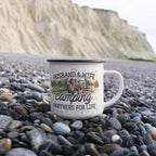 Husband & Wife Camping Partners for Life Enamel Mug – Cute Bear Couple RV Camper Gift for Couples, Campers & Outdoor Adventures