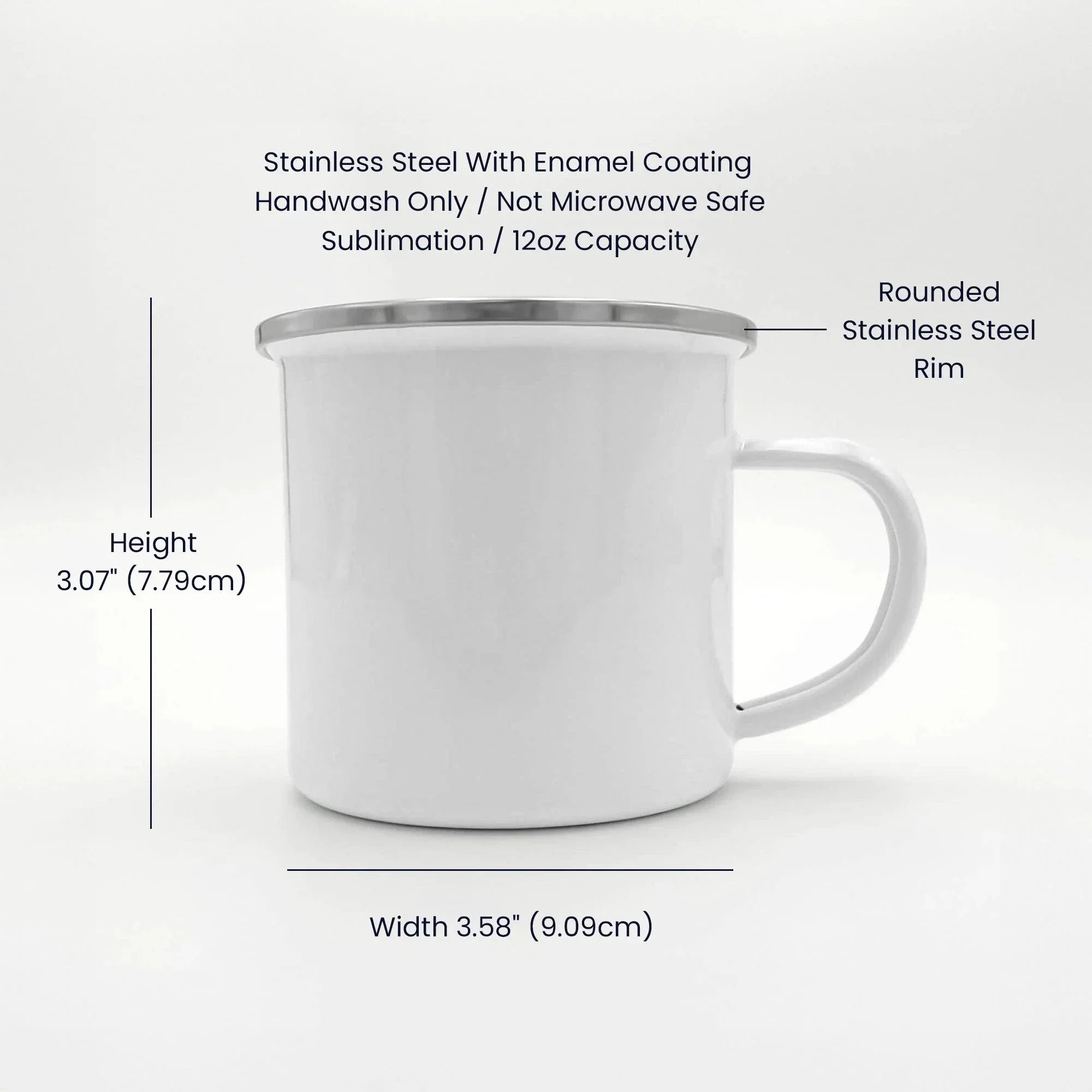 Opossum Camper Mug – 12oz Stainless Stee Mug with Enamel Coating Watercolor Possum Winter Design Camping Mug