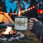 Husband & Wife Camping Partners for Life Enamel Mug – Cute Bear Couple RV Camper Gift for Couples, Campers & Outdoor Adventures