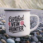 Certified Vein Hunter Camping Mug – Funny Phlebotomist Gift for Lab Techs, Nurses & Healthcare Workers